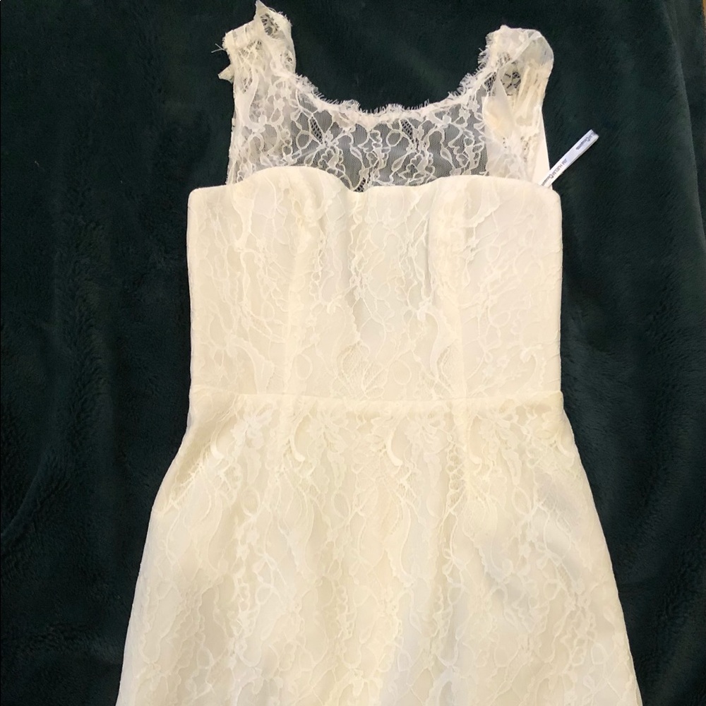 Jim Hjelm occasions ivory lace cocktail dress